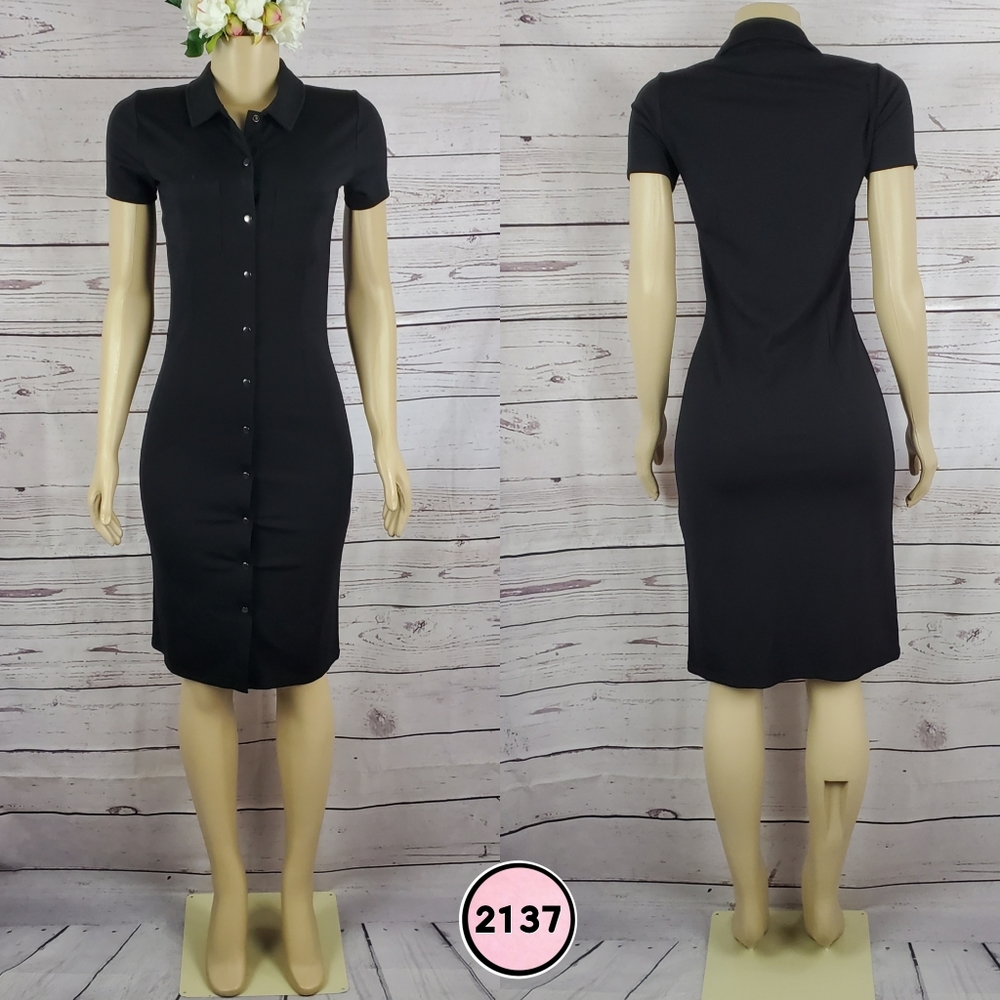 forever 21 snap button small stretch midi dress ( 5 for $20 )